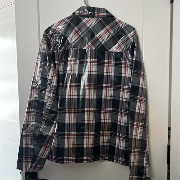 ASOS Plaid Rain Jacket in Navy Combo 🆕 - Picture 3 of 4